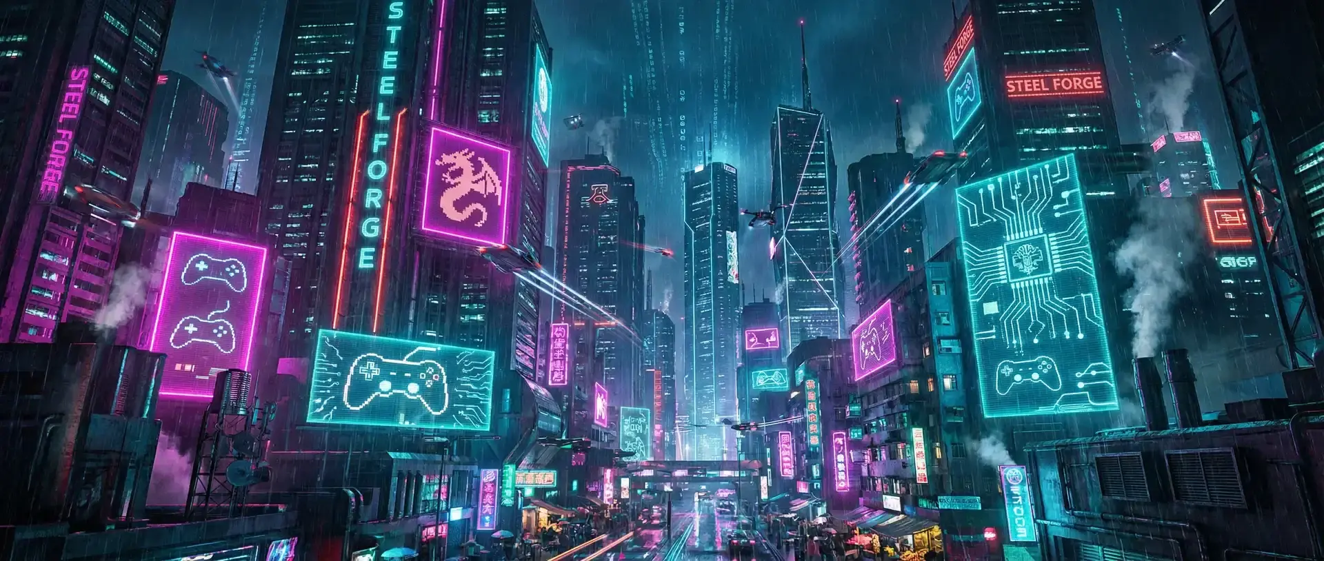 摇钱树棋牌 赛博朋克不夜城全景 - 钢铁锻造电竞娱乐矩阵
